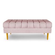 Banco Bau Jade 120cm material sintético Rosa Bebe - AM Interiores