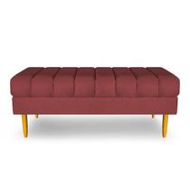 Banco Bau Jade 120cm Suede Bordo - Lares Decor