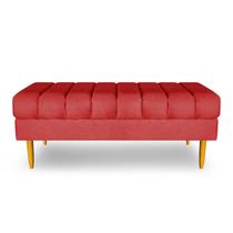 Banco Bau Jade 120cm Suede Vermelho - AM Interiores