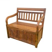 Banco Báu Namoradeira em Madeira de Demolição Sudeste Rústico