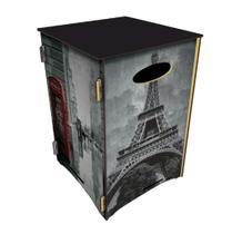 Banco Baú Organizador em MDF Estampas Variadas Colorido