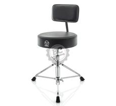 Banco Bauer by Torelli com Encosto Confort Series BAB45 Preto com Assento Redondo Extra Grande