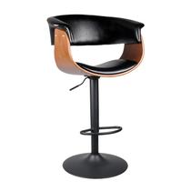 Banco Betim Preto Poliuretano Base Disco Preta