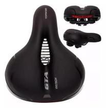 Banco Bike Selim Bicicleta Gta Confortável Gel Tech Refletor Elastômetro