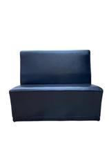 Banco Booth Liso 1,80m Sintético Preto Restaurantes Bares