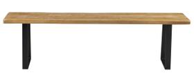 Banco Boston Live Edge Driftwood com Base Aço Grafite 220cm - 54214 Banco Boston Live Edge Driftwood com Base Aço Grafite 220cm - 54214