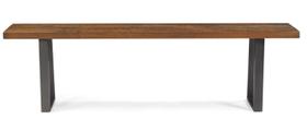 Banco Boston Metal Grafite Rustic Brown 220cm - 64096