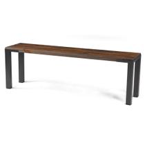 Banco Broadway Rustic Brown Base Aco Grafite 190cm - 38536