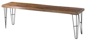 Banco Bronx Live Edge Rustic Brown com Base Grafite 140cm - 4458 Banco Bronx Live Edge Rustic Brown com Base Grafite 140cm - 4458