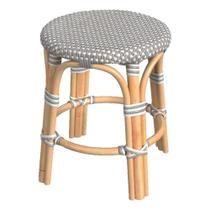 Banco Butler Specialty Company Tobias Rattan redondo 45 cm cinza Banco Butler Specialty Company Tobias Rattan redondo 45 cm cinza