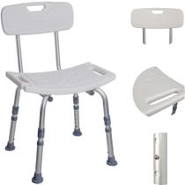 Banco Cadeira de Banho Banqueta para Idoso Higiênica Geriátrica 135kg D2 Dellamed