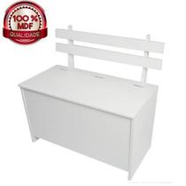 Banco/Caixa de Lenha com Baú CL 001 100% MDF - Branco