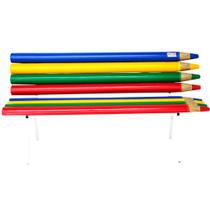 Banco Colorido Em Formato De Lápis Plástico Grande 163 Cm Banco Colorido Em Formato De Lápis Plástico Grande 163 Cm
