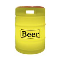 Banco com Luminária Beer Barrel Amarelo Banco com Luminária Beer Barrel Amarelo