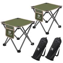 Banco de acampamento Opliy portátil dobrável de 34 cm, pacote com 2 unidades com bolsa de transporte