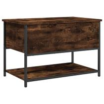 Banco de armazenamento VidaXL Smoked Oak 70x42,5x47cm Madeira projetada