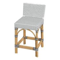 Banco de balcão Butler Specialty Serienna Rattan branco/preto Banco de balcão Butler Specialty Serienna Rattan branco/preto