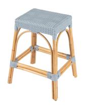 Banco de balcão Offex Transitional Rattan retangular azul