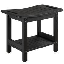 Banco de banho JemKelly Inside Shower Plastic preto antiderrapante