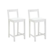 Banco de Bar Amazon Basics de Madeira com Encosto - Conjunto com 2