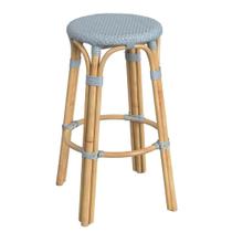 Banco de bar Butler Specialty Company Tobias Rattan 30 cm azul bebê Banco de bar Butler Specialty Company Tobias Rattan 30 cm azul bebê