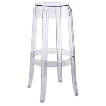 Banco de bar Modway Casper 30 com acabamento em plástico transparente
