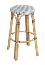 Banco de bar Offex Transitional Round Cottage White Rattan