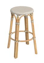 Banco de bar Offex Transitional Round Rattan Bronzeado/Bege