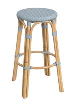 Banco de bar Offex Transitional Round Twilight Blue Rattan