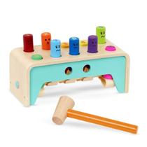 Banco de brinquedo Wooden Hammer Battat Pound & Count com mais de 1 ano