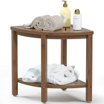Banco de Duche Bamfan com Prateleira - Impermeável e de Bambu Banco de Duche Bamfan com Prateleira - Impermeável e de Bambu