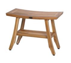 Banco de duche EcoDecors Satori em madeira de teca 60cm impermeável
