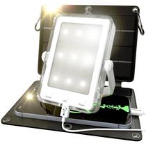 Banco de energia solar PRAANA 5000mAh com painel de 7W e luz de 800 lúmens