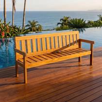 Banco de Jardim 190cm Madeira Maciça 4 Lugares Yescasa Banco de Jardim 190cm Madeira Maciça 4 Lugares Yescasa