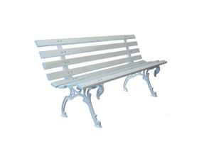 Banco de Jardim e Praça Tamanduá em Madeira Verniz Branco