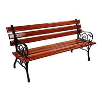 Banco de Jardim Francês 7 Réguas Ferro Fundido Madeira Vernizada Amadeirado Fundição Unicláudio Banco de Jardim Francês 7 Réguas Ferro Fundido Madeira Vernizada Amadeirado Fundição Unicláudio