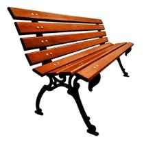 Banco de Jardim Tamanduá em Ferro 8 Réguas Madeira Verniz Banco de Jardim Tamanduá em Ferro 8 Réguas Madeira Verniz