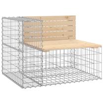 Banco de jardim vidaXL em madeira maciça de pinho com base em aço galvanizado