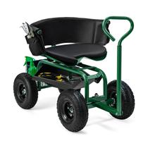 Banco de jardinagem Goplus com cabo de 90 cm, altura de 90 a 100 cm