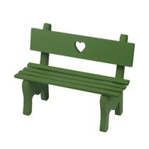 Banco de madeira em miniatura SEWACC Green Decor para decoração de casa