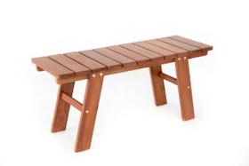 Banco De Madeira Resistente a Água Área Externa Reforçado Vestiario Sauna Churrasqueira Apoio Rustico 2 lugares 100cm