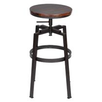 Banco de Metal e Madeira 70x39cm Marrom Just Home Collection Banco de Metal e Madeira 70x39cm Marrom Just Home Collection