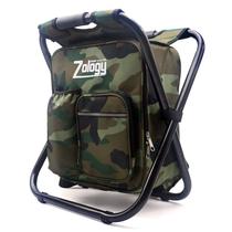 Banco de mochila para cadeira de acampamento com bolsa isolada para refrigerador