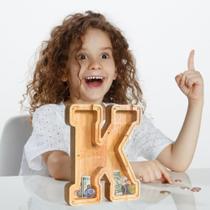 Banco de moedas de madeira personalizado Piggy Bank PrimRend para crianças