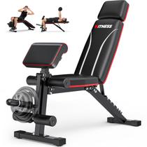 Banco de musculação Fostoy ajustável com extensão de perna e Preacher Curl