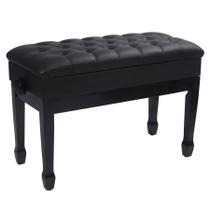 Banco de piano Duet ALAPUR ajustável com armazenamento em couro PU preto Banco de piano Duet ALAPUR ajustável com armazenamento em couro PU preto