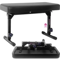 Banco de piano Liquid Stands dobráveis duplos ajustáveis pretos