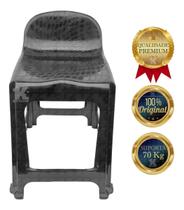 Banco De Plástico Banqueta Com Encosto Suporta Até 70kg