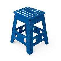 Banco de Plástico Dobrável 43cm para Cozinha, Camping, Lavanderia e Área de Serviço