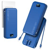Banco de potência de até 20000mAh com cabos embutidos e plugue de parede AC Banco de potência de até 20000mAh com cabos embutidos e plugue de parede AC